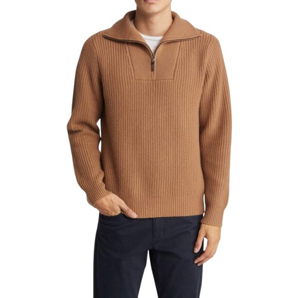 NWT Vince cashmere blend half-zipper sweater
